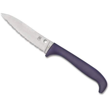 Spyderco 2024 Spyderco Reveal 12, Counter Critter Purple Serrated SPY-K21SPR